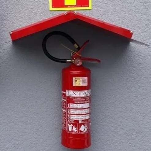 Suporte teto pingadeira para extintor — Zanella Extintores Itu SP